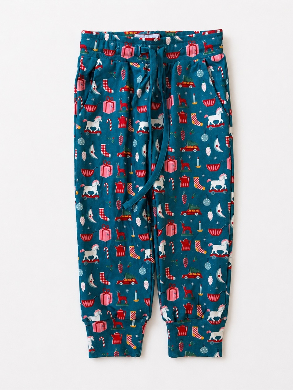 NWT SweetHoney Christmas Pajama Set 2T Holiday Long Sleeve Blue Lounge Set - Picture 3 of 6